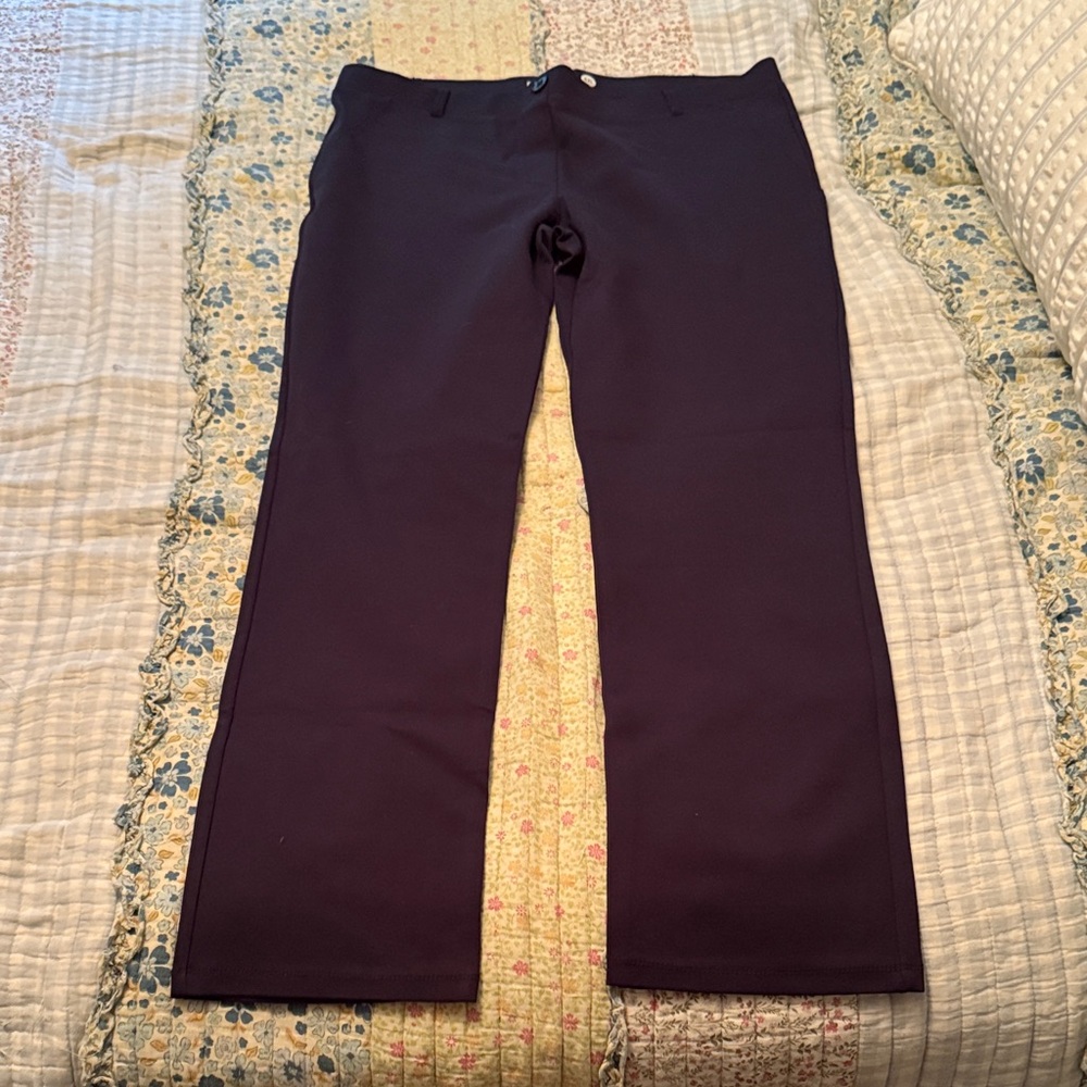 Betabrand Women's stretch Navy Pants